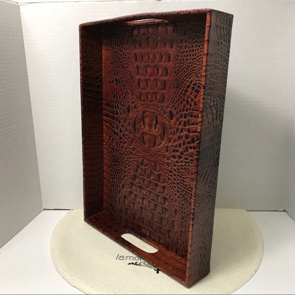 Brahmin Large Decorative / Serving Tray PECAN MEL. - Picture 4 of 8